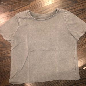 vintage gray/green cropped t-shirt